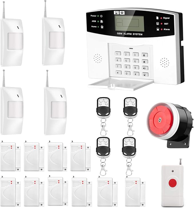AGSHOME Security Alarm System 99+7 Zone Auto Dial 3/4G GSM SMS Home Burglar by AGSHOME