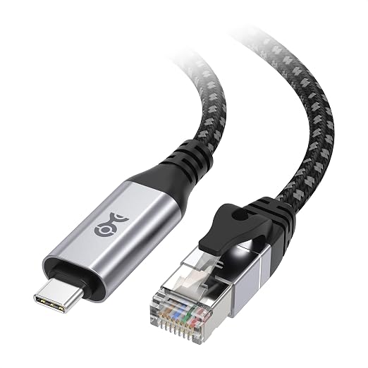 Cable Matters Plug & Play Braided USB C to Ethernet Cable - 6ft by CableMatters