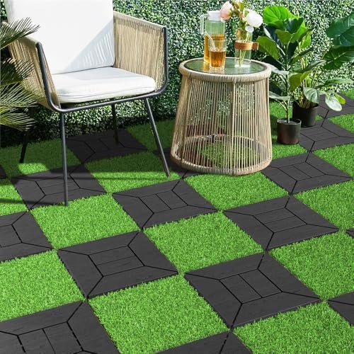 44 Pack 12x12 Inch Interlocking Deck Tiles – Easy Snap-Together Flooring - Image 3
