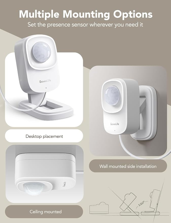 GoveeLife Human Presence Sensor, 2.4 GHz Wi-Fi Required, Smart mmWave Radar & - Image 8