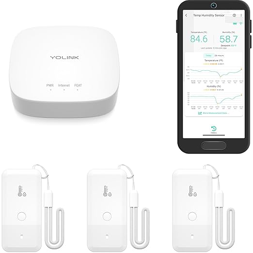 YoLink Smart Wireless Thermometer Hygrometer, Wide Temp Range by YoLink