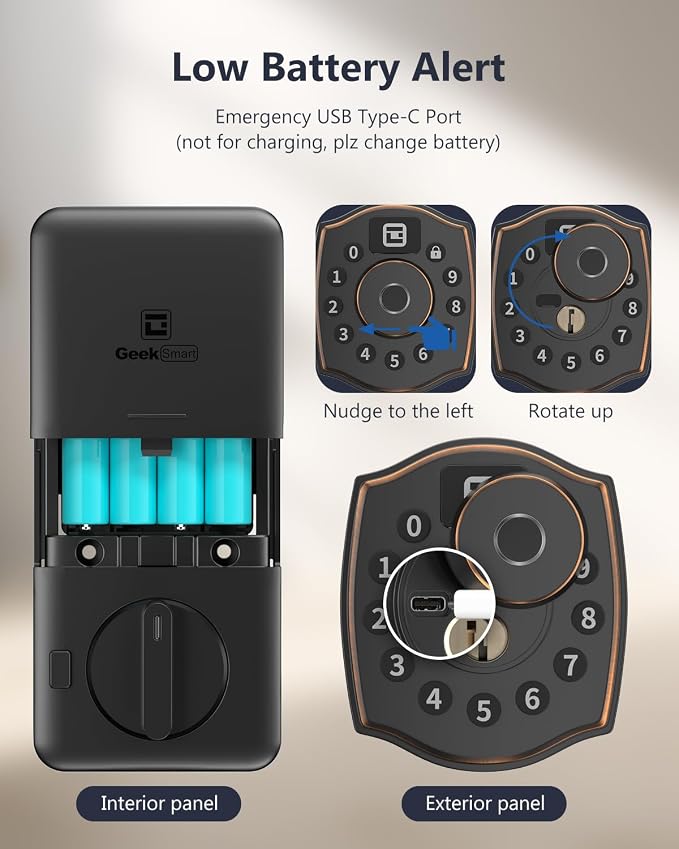 Geek Smart Fingerprint Deadbolt Lock - Image 6