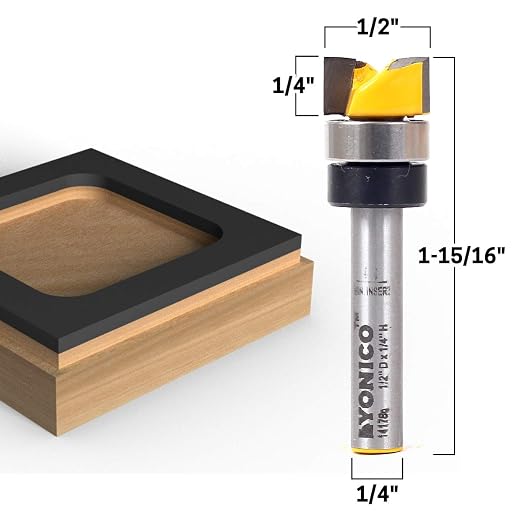 YONICO Flush Trim Router Bit 1/2-Inch Diameter 1/4-Inch Shank 14178q - Image 2