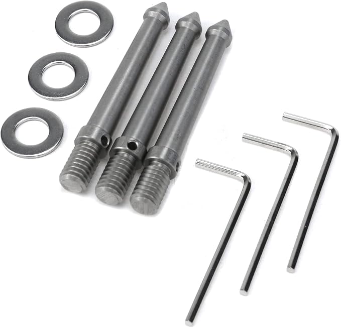 3 Pcs 3/8 Inch Stainless Steel Camera Accessories Tripod Ground Spike Mount by Pastlla