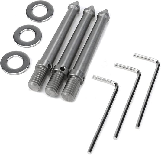 3 Pcs 3/8 Inch Stainless Steel Camera Accessories Tripod Ground Spike Mount by Pastlla