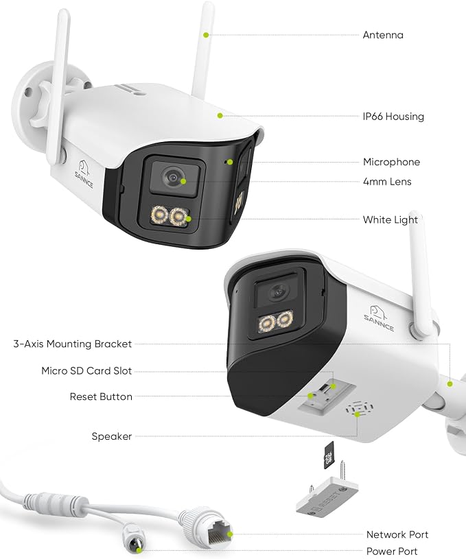 SANNCE 4MP Dual Lens Security Camera - Image 9