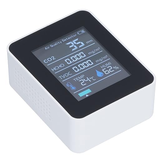 Air Quality Monitor with Clear Alarm Smart Display Real Time Portable Detector - Image 8