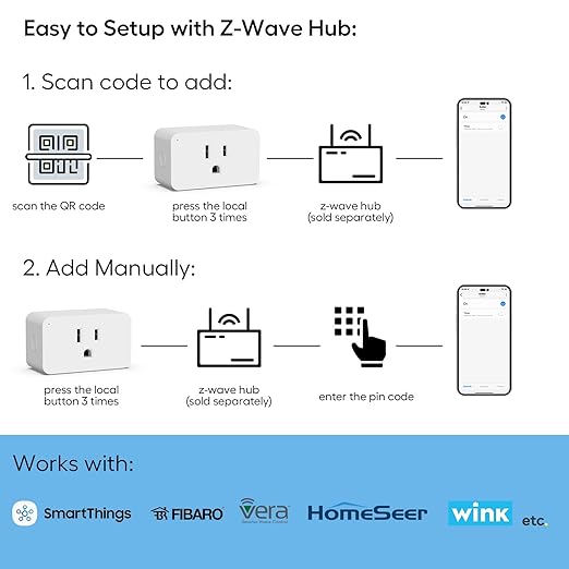 Zwave Smart Plug 800 Series Zwave Outlet Built-in Repeater Range Extender - Image 2