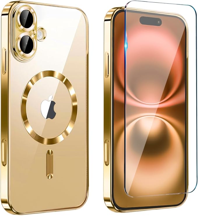 Magnetic Glossy Case for iPhone 17, iPhone17 Phone Case Slim Clear Luxury by Unknown