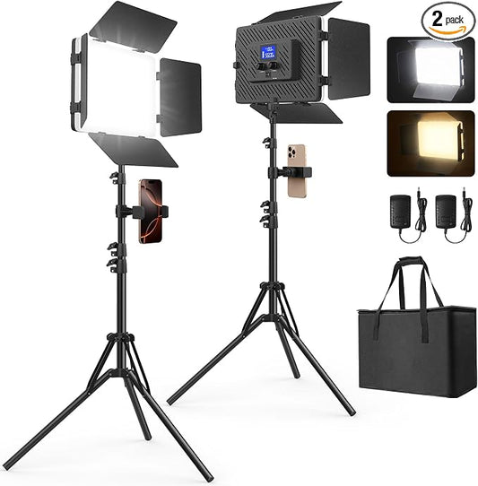 2 Pack Led Video Light Kit by Kmasic
