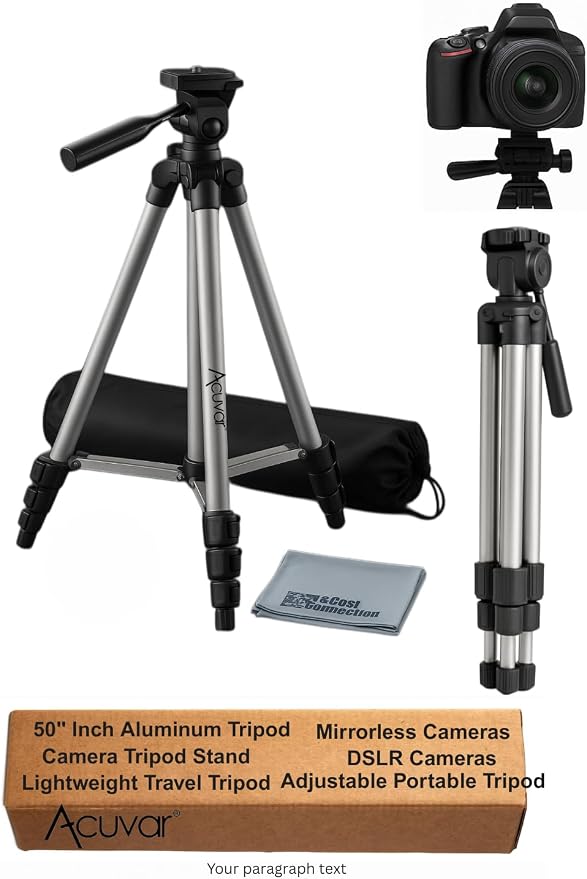 Lightweight 50 Inch Camera Tripod - Image 8