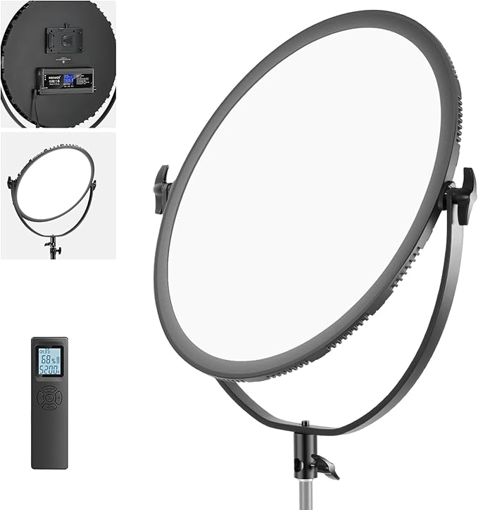 Neewer LED Bi-Color Studio Round Lighting, Ultra Thin Studio Edge Flapjack Light by Neewer