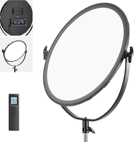 Neewer LED Bi-Color Studio Round Lighting, Ultra Thin Studio Edge Flapjack Light by Neewer