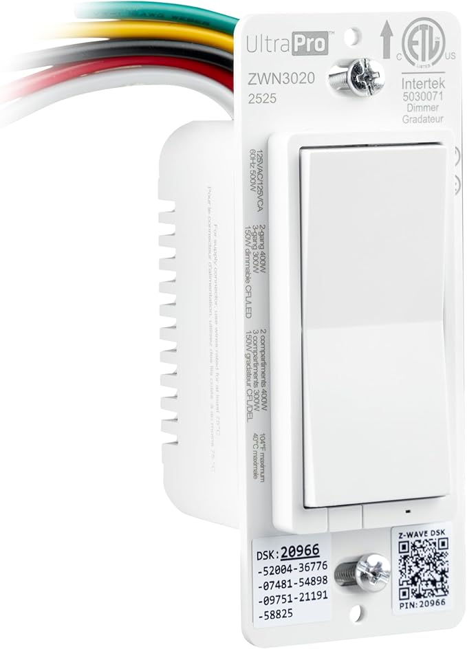UltraPro Z-Wave Plus Long Range in-Wall Smart Dimmer - Image 2