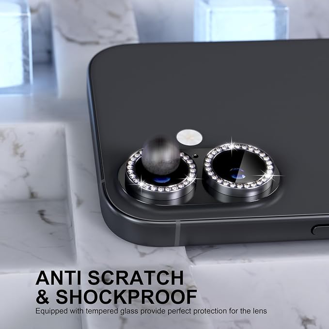 Choiche Compatible for iPhone 17 Camera Lens Protector Bling, 9H Tempered Glass - Image 3