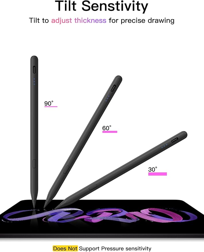 Stylus Pen for ipad 2018-2026, USB-C Fast Charging Pencil, Pixel-Perfect Tilt - Image 7