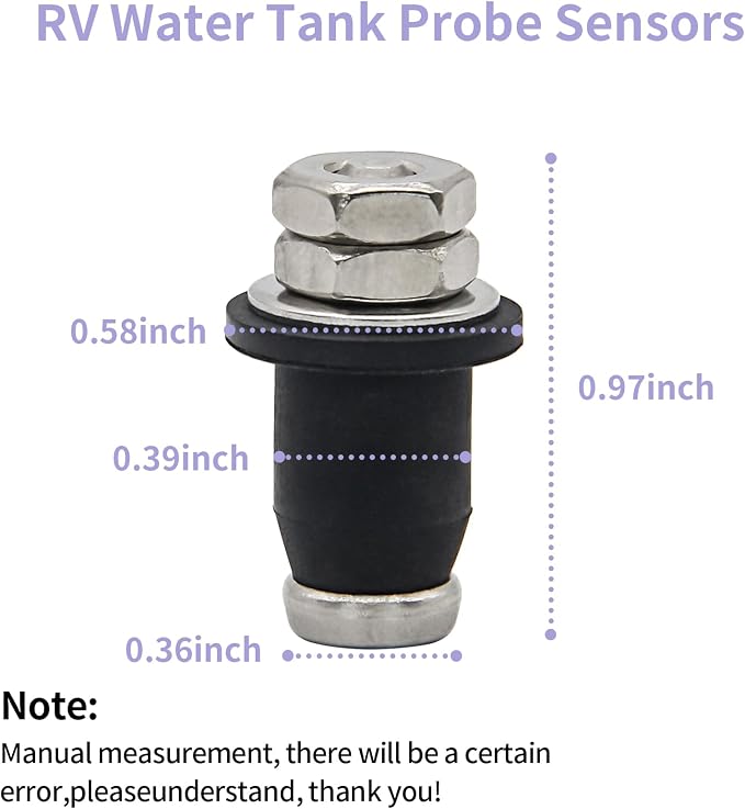 RV Water Tank Probe Sensors, Water Level Screw-in Sensors Tank Sensors Fresh - Image 3