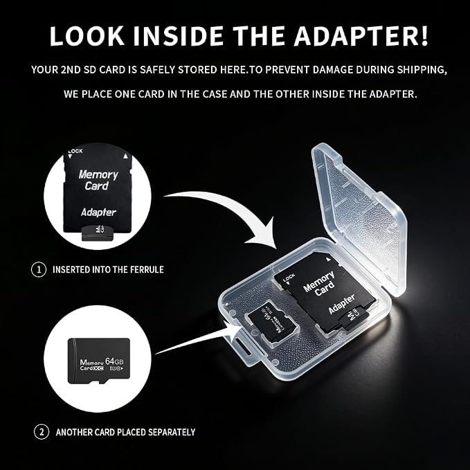 64GB Micro SD Card 2-Pack, High Endurance A1 U3 V30 4K Video Recording - Image 5