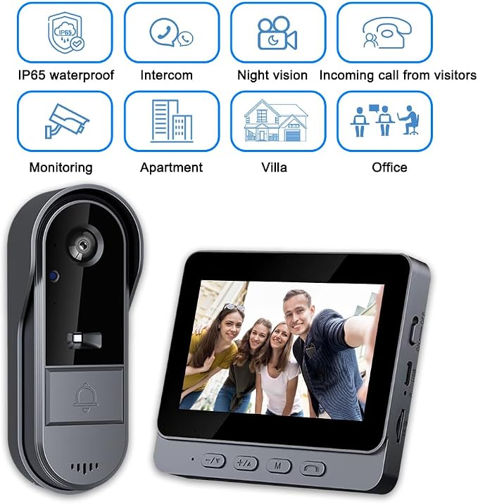 TKMARS Doorbell Camera Wireless No Subscription 1080P, Waterproof Door Bell - Image 6