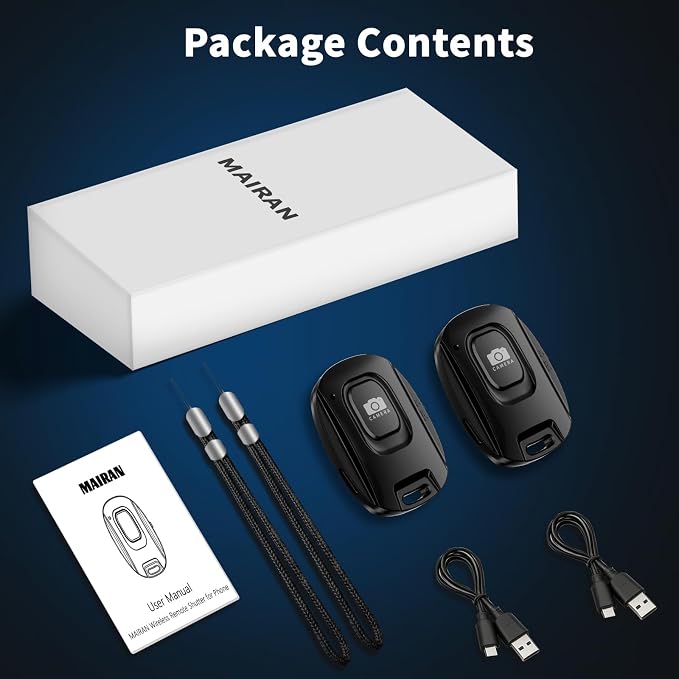 MAIRAN 2 Pack Rechargeable Wireless Camera Remote Shutter - Image 7