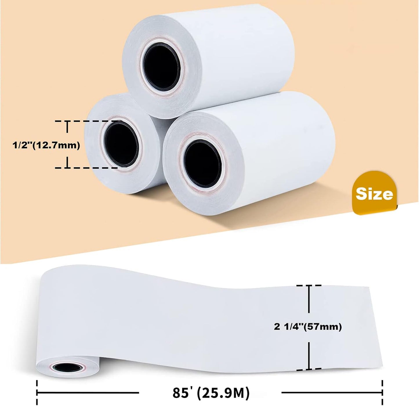 MFLABEL® 5 Rolls 2 1/4" x 85' Thermal Paper Cash Register POS Receipt Paper