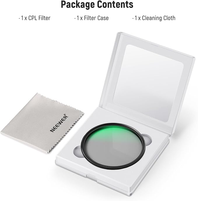 NEEWER 46mm Polarizer Filter, 24 Layer Multi Resistant Nano Coated MC CPL - Image 8