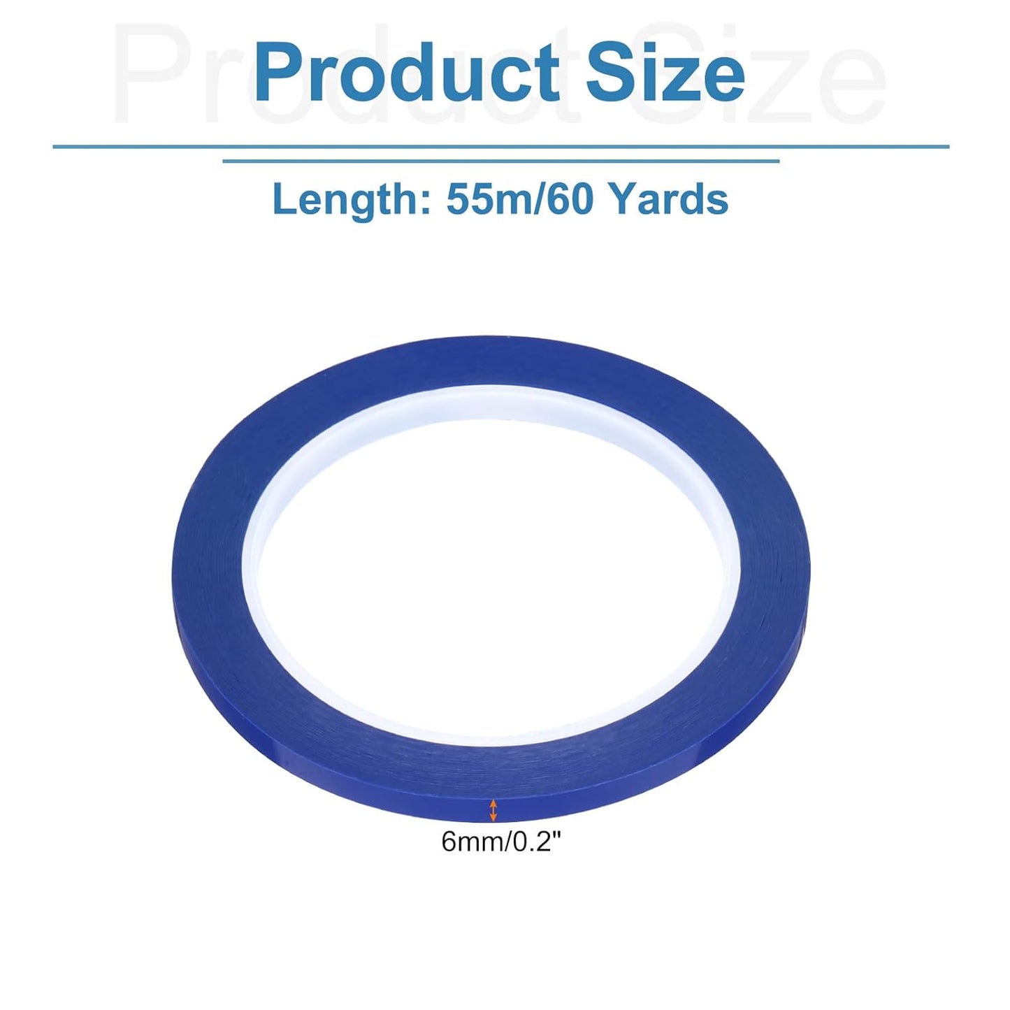 uxcell 1/4" x 60 Yard Graphic Tape Whiteboard Grid Marking Tape Pinstripe Chart Line, Blue