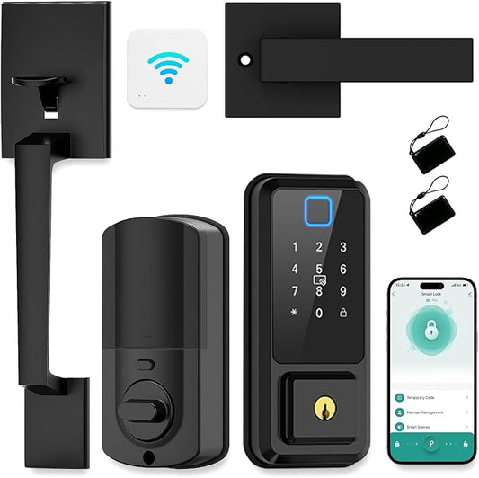 Hunnay Smart Locks for Front Door, Front Door Lock Set, Keypad Deadbolt by HunnaySmartLocks