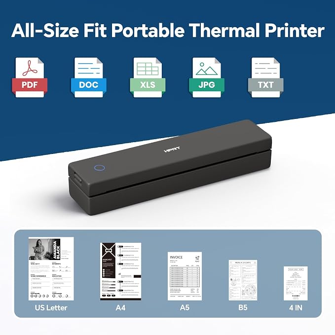 HPRT Portable Thermal Printer-Inkless Printer, Supports Thermal Paper&Labels - Image 5