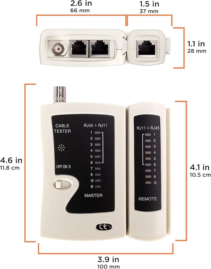 THE CIMPLE CO 3-in-1 RJ45, BNC Cable Tester Tool - Image 4