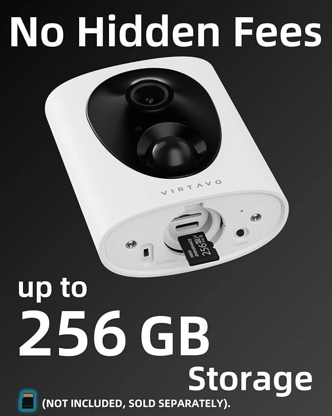 VIRTAVO VistaFlask 2K Security Cameras Wireless Outdoor, Battery Powered - Image 2