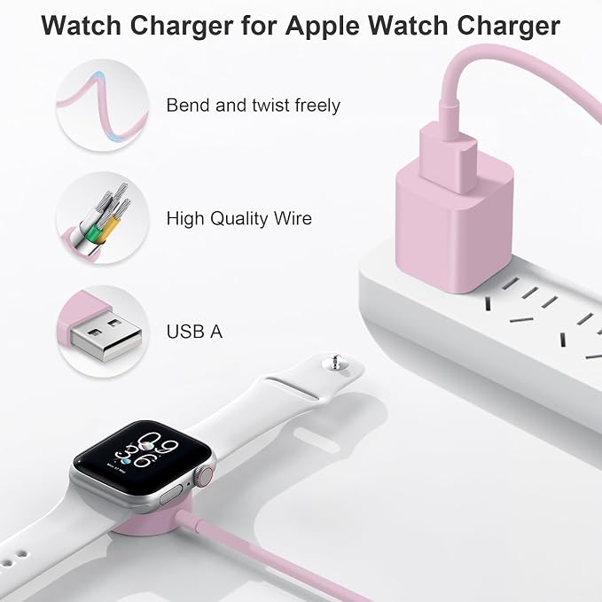 Fast Charger for Apple Watch Charger, Magnetic iWatch Charger to USB A Cable - Image 3
