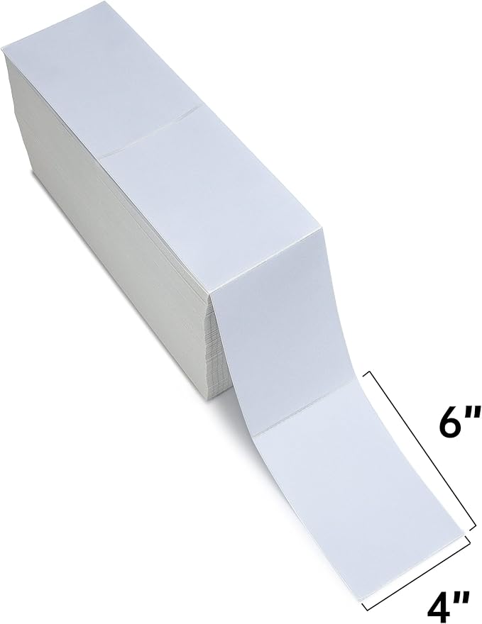 L LIKED 2500 4x6 Thermal Labels Fanfold, Direct Thermal Shipping Labels - Image 2