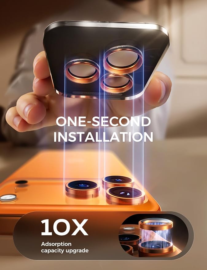 MAGIC JOHN for iPhone 17 Pro Max/17 Pro Camera Lens Protector 9H Aerospace - Image 2