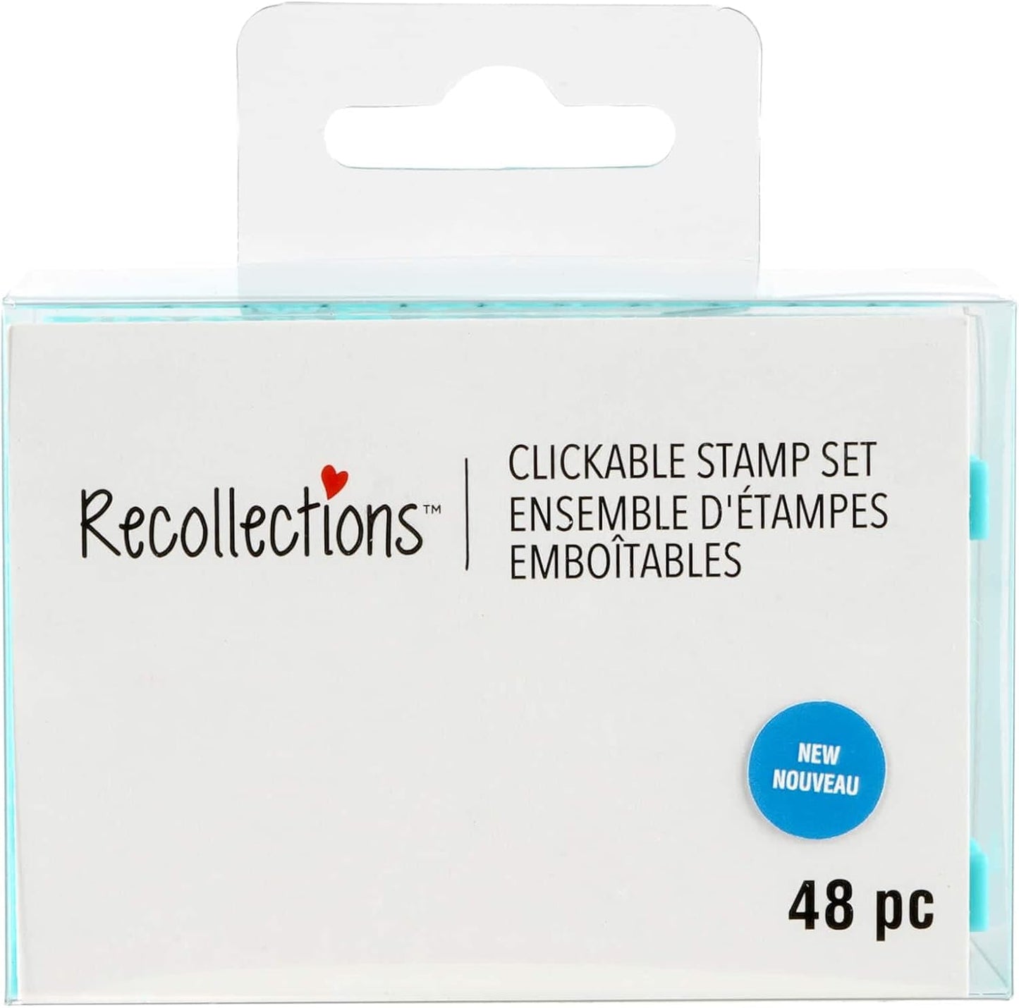 Uppercase & Lowercase Clickable Alphabet Stamp Set Bundle - 48 Lowercase & 48 Uppercase DIY Craft Stamps, Interlocking Design for Custom Words & Phrases, Scrapbooking, Journaling & Cardmaking