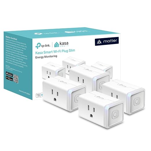 Kasa Matter Smart Plug w/ Energy Monitoring, Compact Design, 15A/1800W Max by KasaSmartbyTP-Link