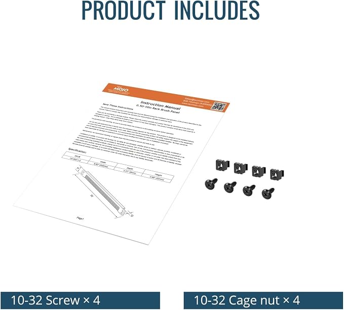 Tecmojo 2 Pack 0.5U Cable Management Brush Panel - Image 7