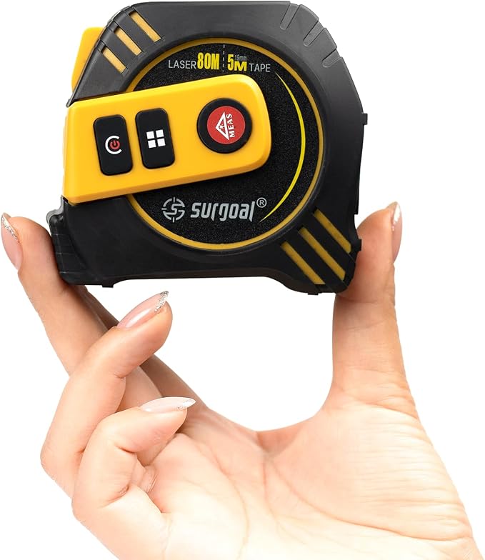 2-in-1 Laser Tape Measure 262ft Rechargeable Digital Tape Measure - Image 8