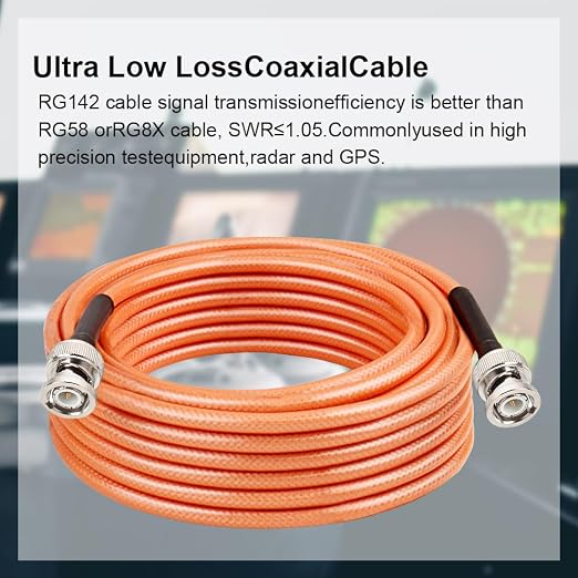 MOOKEERF RG142 BNC Male to BNC Male Coaxial Cable 25FT 50 ohm Ultra Low Loss - Image 4
