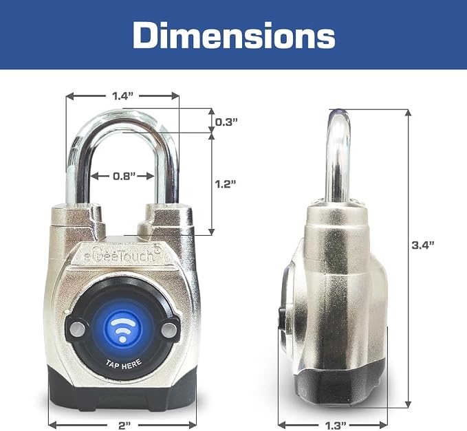 5th GEN Outdoor Smart Padlock – Keyless Bluetooth & NFC Lock, Durable - Image 7
