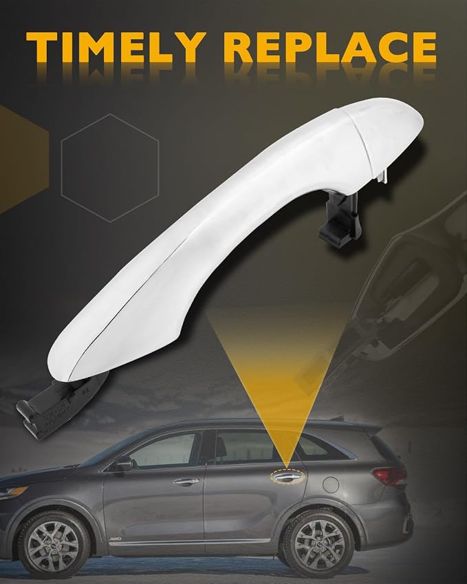 Rear Left Door Handle w/End Cap Cover, Compatible - Image 6