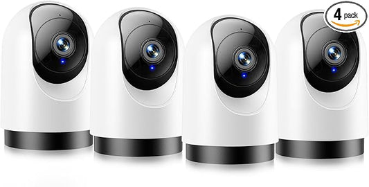 YOTON Indoor Security Camera 4pcs, 2K 360 Wi-Fi Baby Monitor & Pet Camera by YOTON