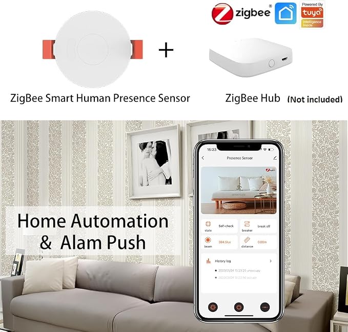 Presence Sensor, WenzhiIoT Smart Motion Sensor Zigbee 24 GHz Radar MmWave - Image 5