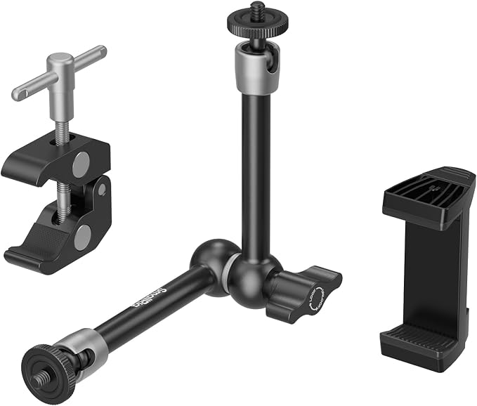 SmallRig Clamp w/ 1/4" and 3/8" Thread Holes, 9.8 Inches Adjustable Friction by SmallRig
