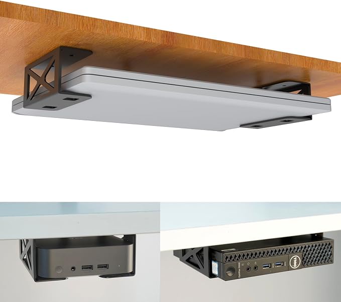 Under Desk Laptop/Mini PC Storage Mount, CPU Holder, Compatible by Bylitco