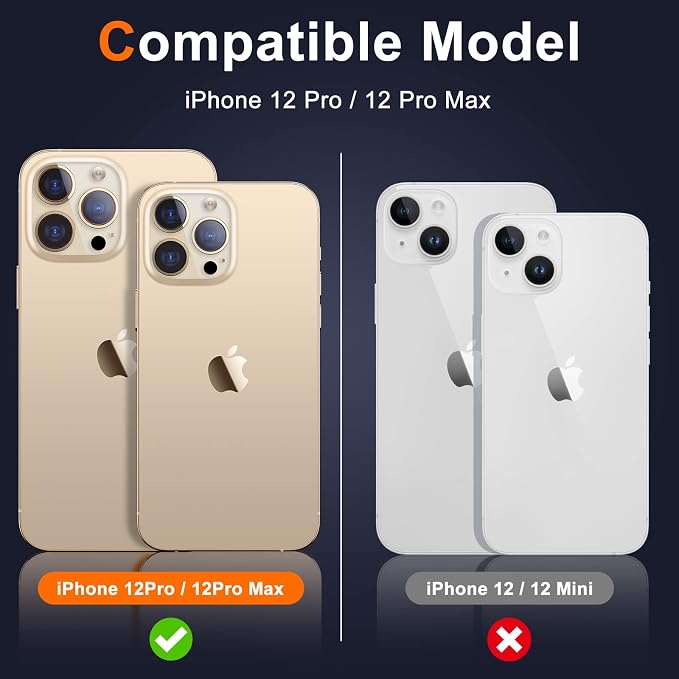 UniqueMe Compatible with iPhone 12 Pro Max 6.7" Camera Lens Protector Tempered - Image 2
