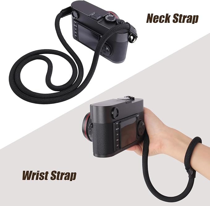 ARVOK 2 Pack Camera Strap with Camera Wrist Strap, 110cm Climbing Rope Camera - Image 2