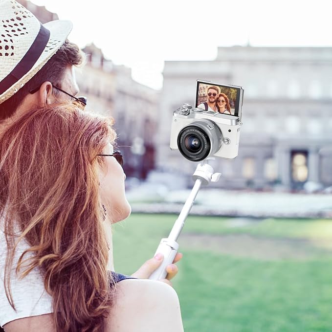 MT-08 White Mini Tripod for Camera, 1/4" Mount Universal Portable Camera Tripod - Image 4