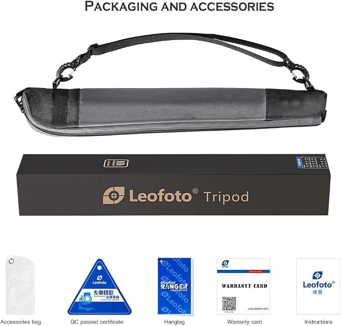 Leofoto MP-285C+VH-10S Monopod and Tilt Head Set, Carbon Fiber, VH-10S Monopod - Image 6