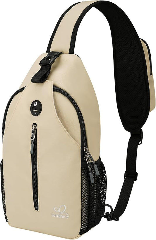 WATERFLY Crossbody Sling Backpack Sling Bag Travel Hiking Chest Bag Daypack by Waterfly